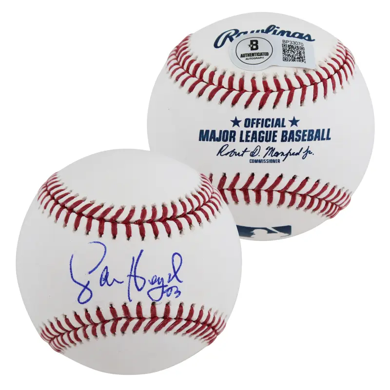 Padres Jason Heyward Authentic Signed Robert Manfred Oml Baseball BAS #BP33070