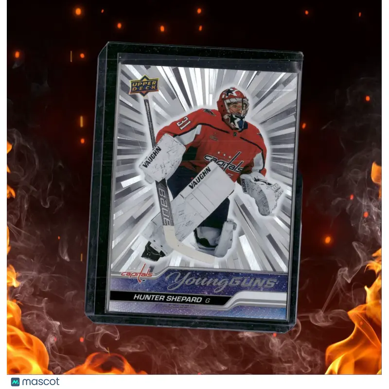 2023-24 Upper Deck Hunter Shepard Young Guns Outburst Silver Rookie #491