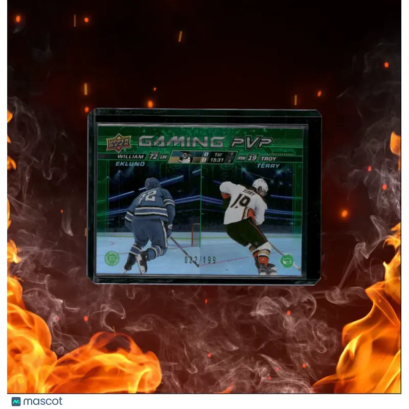 2024-25 Upper Deck William Eklund / Troy Terry Gaming PVP Green 022/199 #GPVP-11