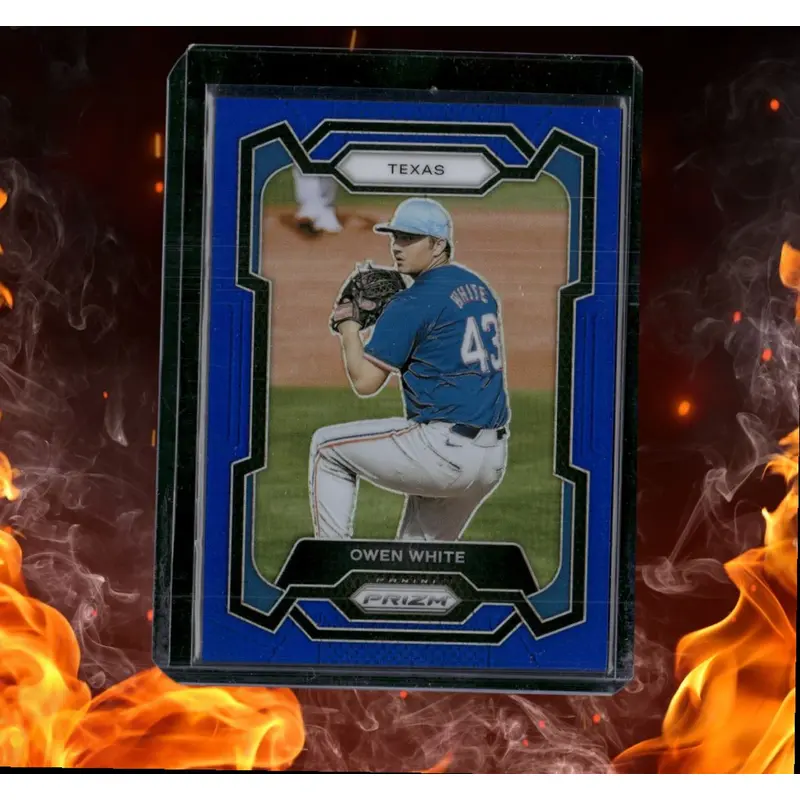 2024 Panini Prizm Owen White Blue Prizm 175/199 #200