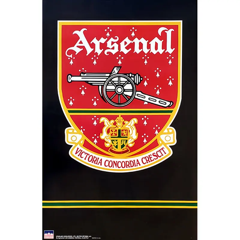 Arsenal FC Official Club Crest Team Logo Poster (1949-2002) - Starline