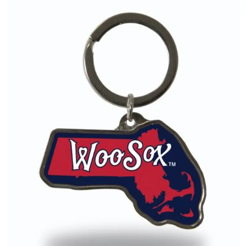 Worcester Red Sox WooSox MA State Keychain