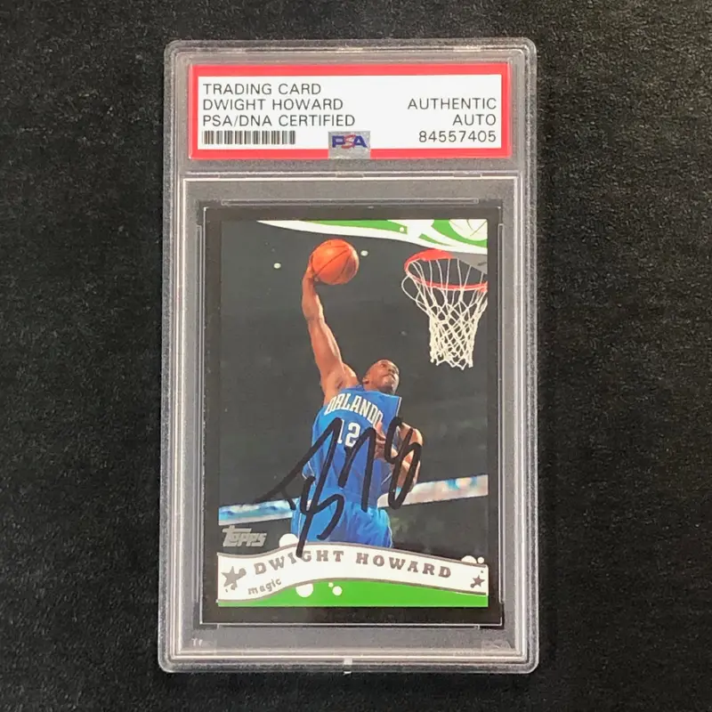 2005 Topps #70 Dwight Howard Signed Card AUTO PSA/DNA Slabbed Magic