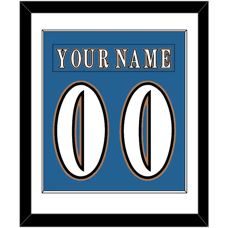 Washington Nameplate & Number (Back) Combined - Road Blue (1995-2000) - Single Mat 1