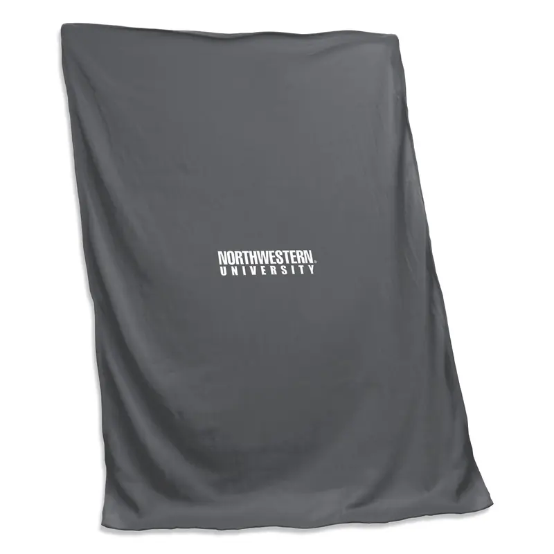 Northwestern Chicago Charcoal Sweatshirt Blanket (Screened)