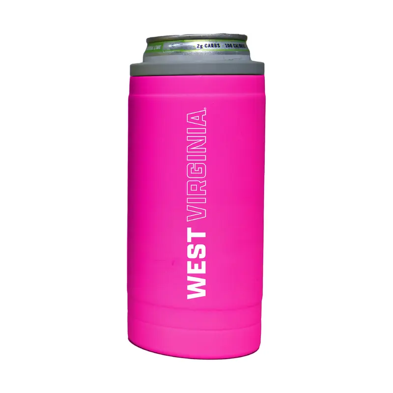 West Virginia 12oz Electric Stacked Soft Touch Slim Coolie