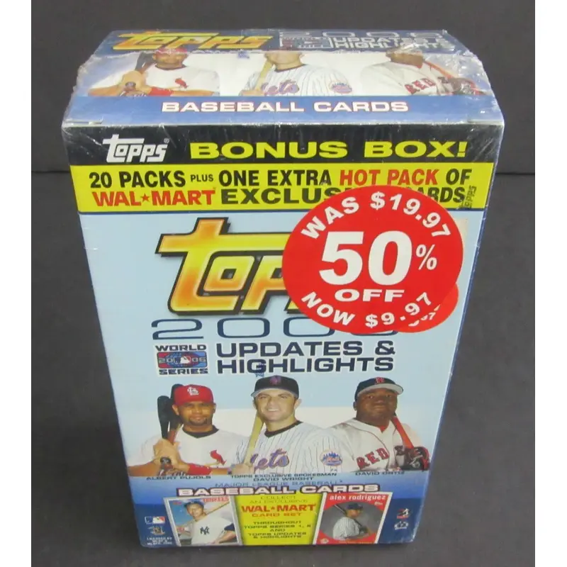 2006 Topps Baseball Updates & Highlights Blaster Box (20/6 plus Walmart Pack)