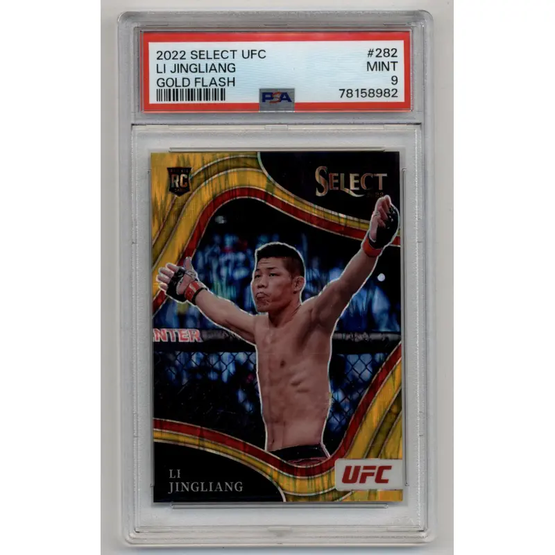Li Jingliang 2022 Select UFC Gold Flash 04/10 PSA 9 Mint