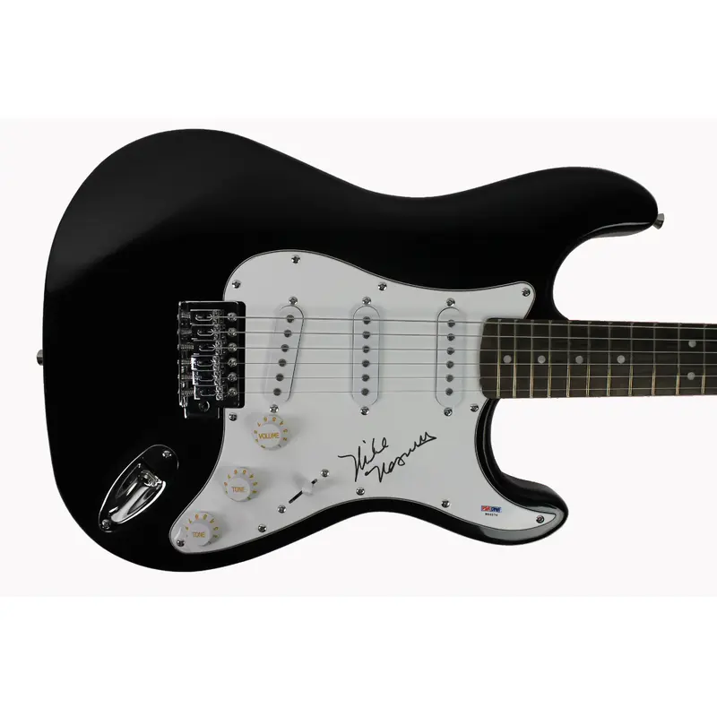 Mike Nesmith The Monkees Authentic Signed Black Electric Guitar PSA/DNA #W46574