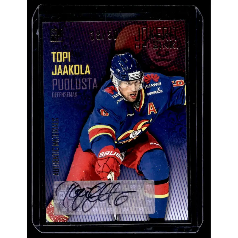 2016-17 Sereal Jokerit Autograph - Topi Jaakola #JOK-AUT-005 /50