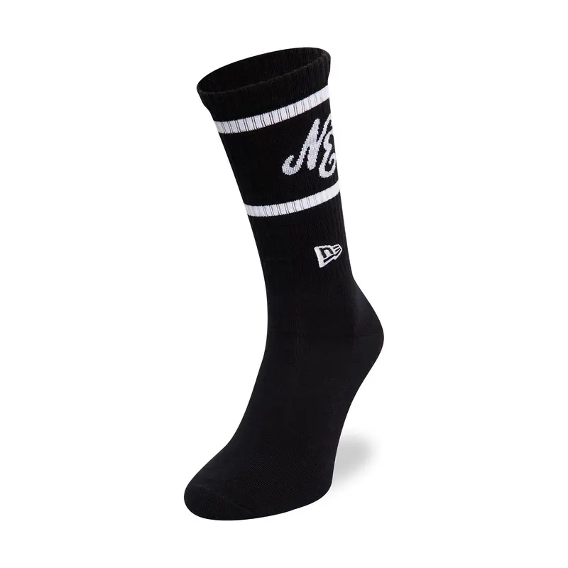 New Era Heritage Logo Black Crew Socks