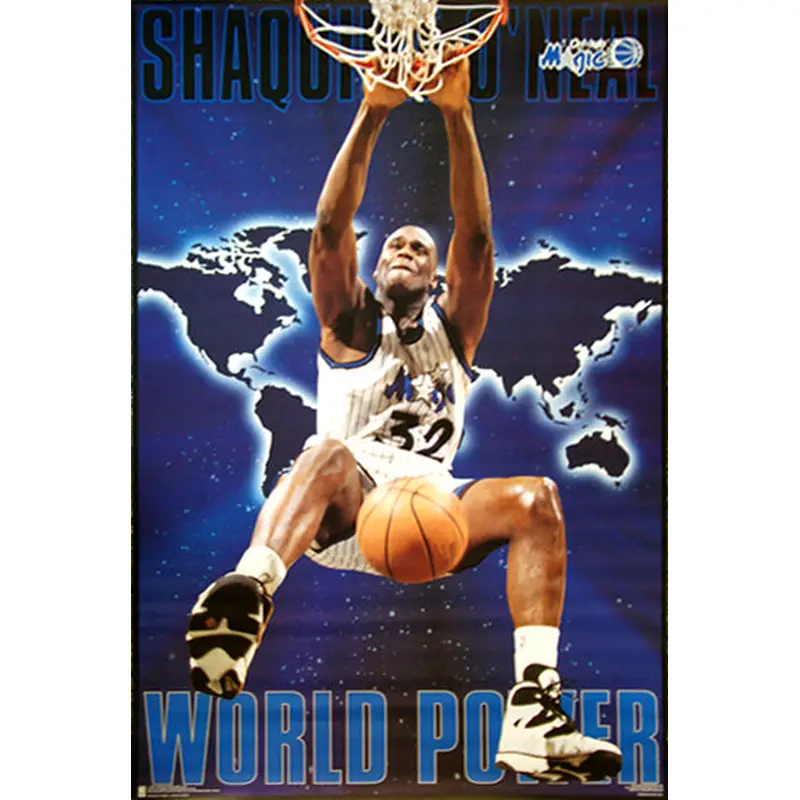 Shaquille O'Neal "World Power" Orlando Magic Poster - Costacos Brothers 1995