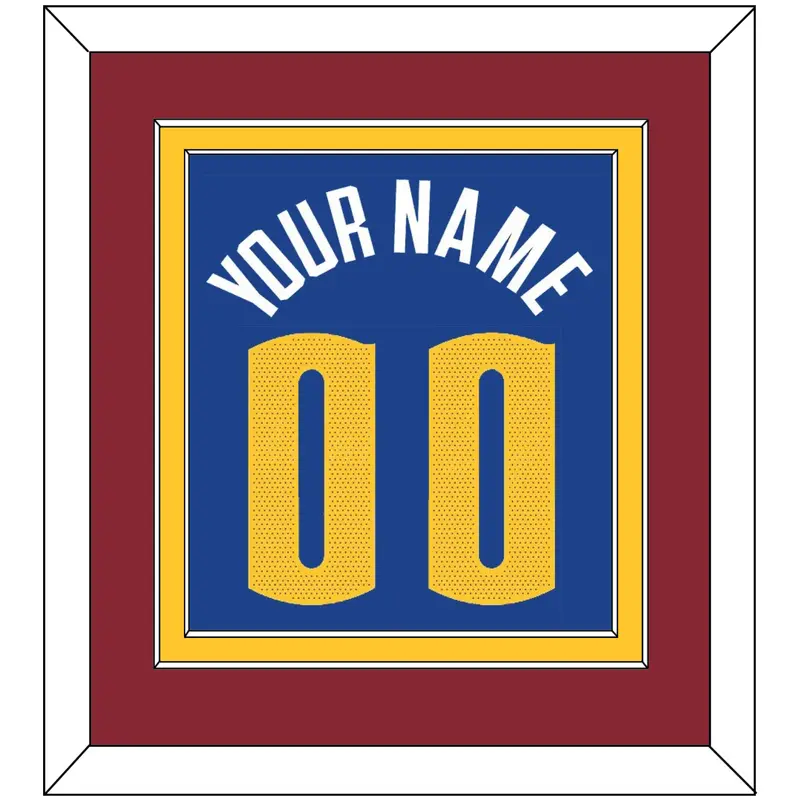 Denver Name & Number - Blue Statement (2018-2022) - Double Mat 4