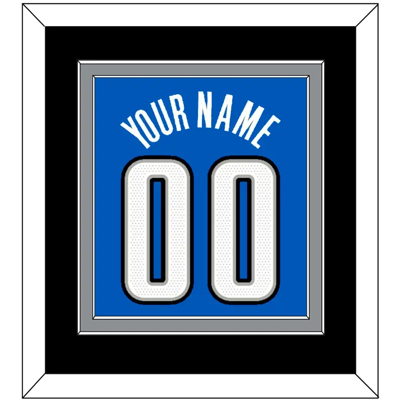 Orlando Name & Number - Blue Statement (2019-2023) - Double Mat 3