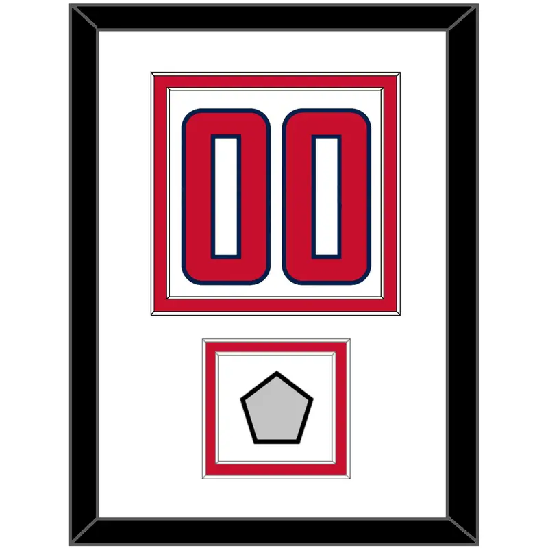 Washington Number (Back) & Stanley Cup Finals Patch - Road White - Double Mat 1