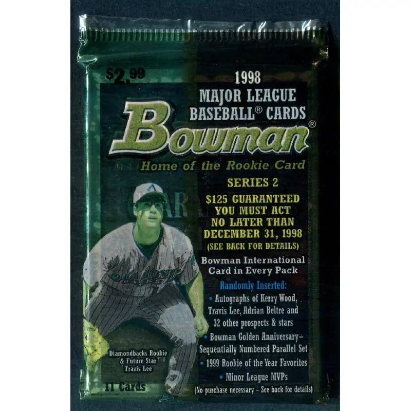 1998 Bowman Baseball Unopened Series 2 Pack (Pre-Priced) (11)
