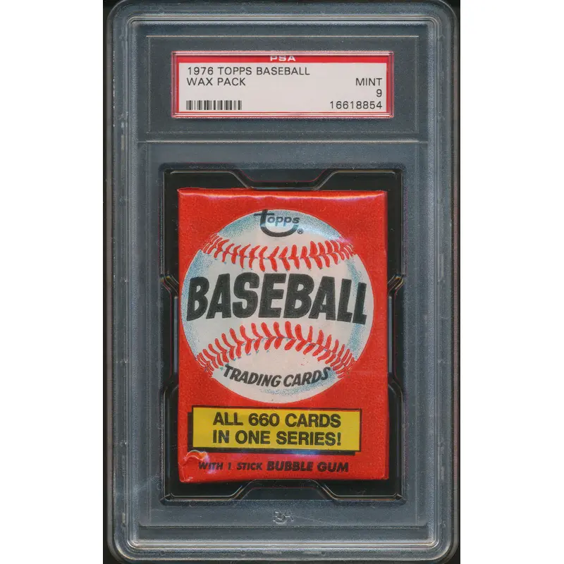 1976 Topps Baseball Unopened Wax Pack PSA 9